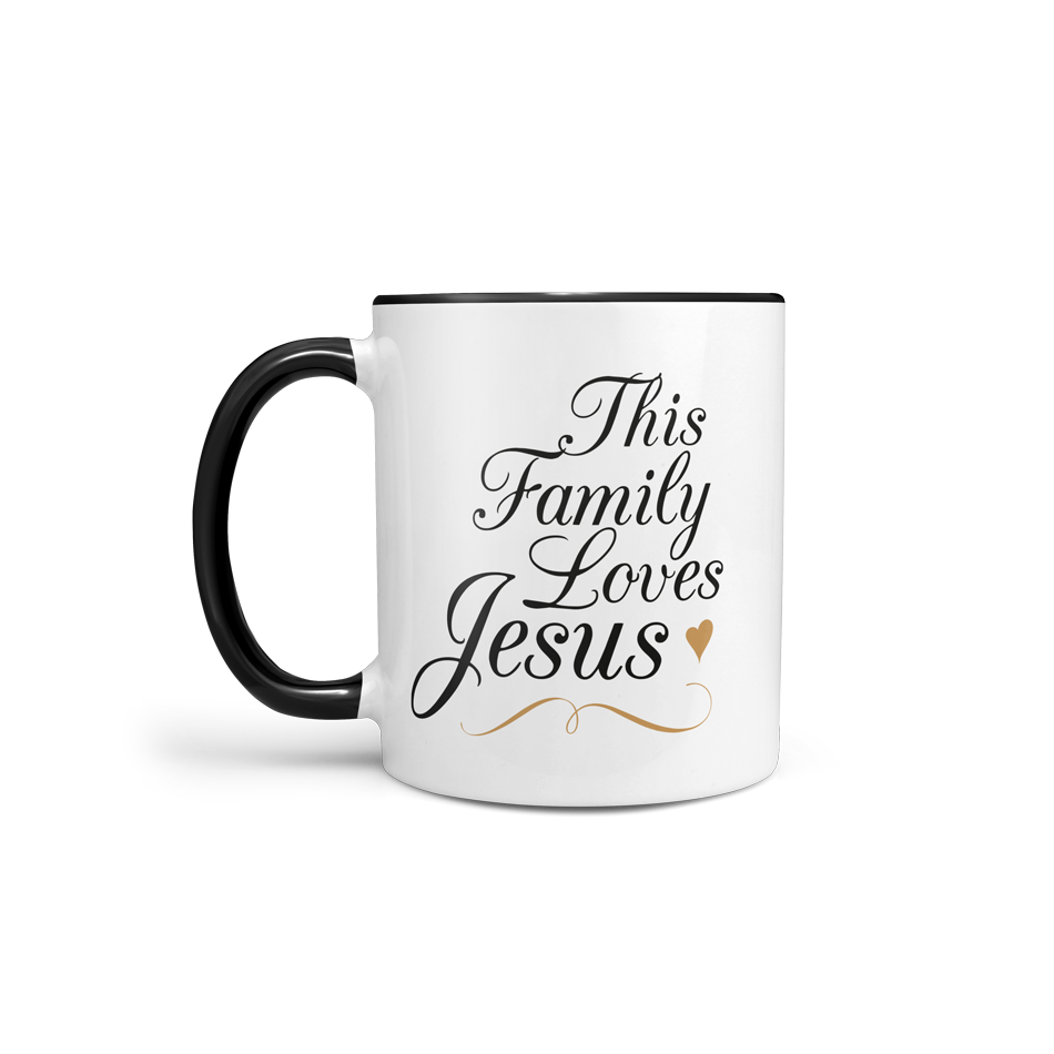 This family loves Jesus Mug