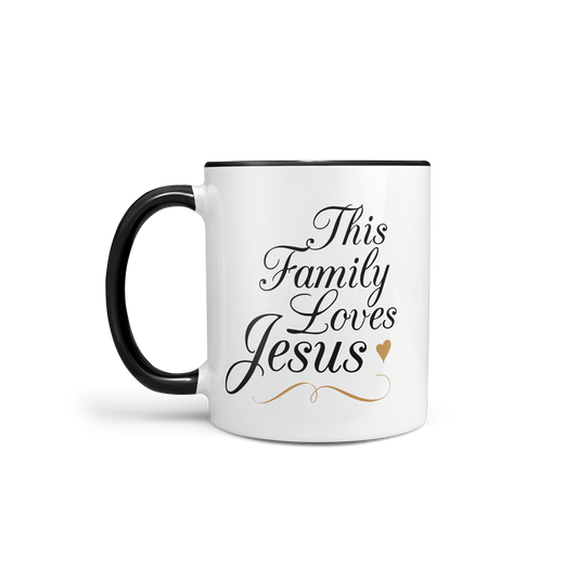 This family loves Jesus Mug