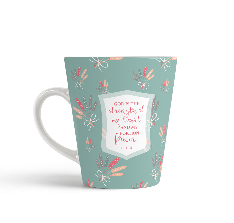 Psalm 73:26 latte mug